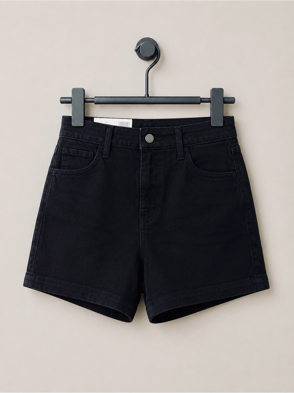 Rebecca Minkoff 90’s High Rise Relaxed Fit Denim Shorts Black Size 4 NWT